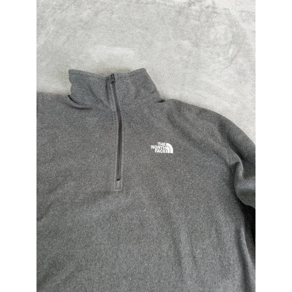The North Face 1/4 Zip Fleece Jacket Men's Size XL Gray Outdoor